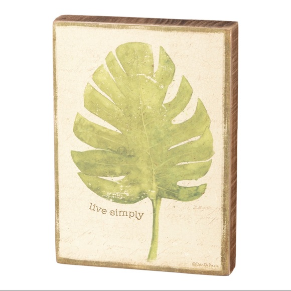 Primitives by Kathy Other - 🆕 Wooden Block Sign - Live Simply
